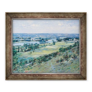 Tablou inramat - Theodore Robinson - Valea Senei, de pe dealurile Giverny, 50 x 60 cm