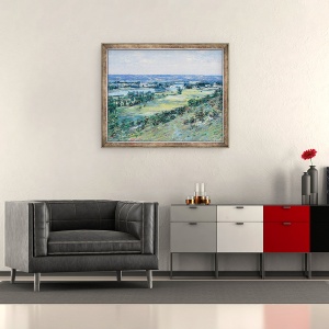 Tablou inramat - Theodore Robinson - Valea Senei, de pe dealurile Giverny, 50 x 60 cm - Img 2