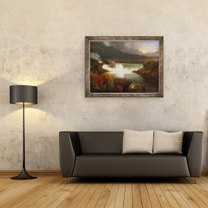Tablou inramat - Thomas Cole - Vedere indepartata a cascadelor Niagara, 70 x 90 cm - Img 2