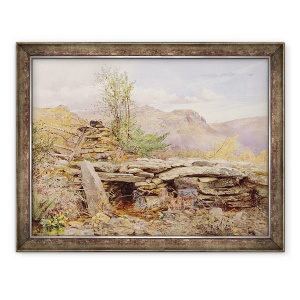 Tablou inramat - Thomas Collier - Pentre Ddu Bridge, 70 x 90 cm