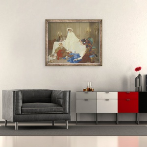 Tablou inramat - Thomas Couture - Cina dupa balul mascat, 50 x 60 cm - Img 2
