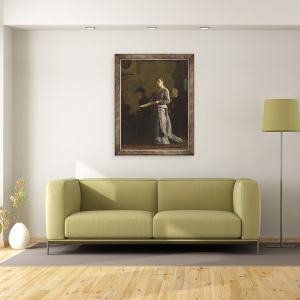 Tablou inramat - Thomas Cowperthwait Eakins - Cantand un cantec patetic, 70 x 90 cm - Img 2
