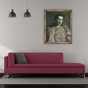Tablou inramat - Thomas Cowperthwait Eakins - Miss Gertrude Murray, 50 x 60 cm - Img 2