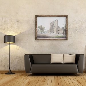 Tablou inramat - Thomas Daniell - Intrarea principala a Moscheea Jami, Jaunpur, 60 x 80 cm - Img 2