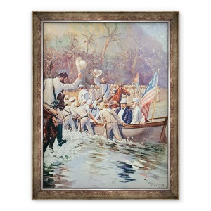 Tablou inramat - Thure de Thulstrup - Americanii de aterizare in Cuba, 70 x 90 cm