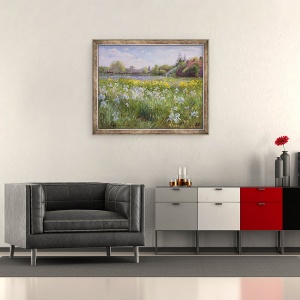 Tablou inramat - Timothy Easton - Foc de tabara si Iris, 50 x 60 cm - Img 2