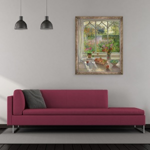 Tablou inramat - Timothy Easton - Fructe de toamna si flori, 50 x 60 cm - Img 2