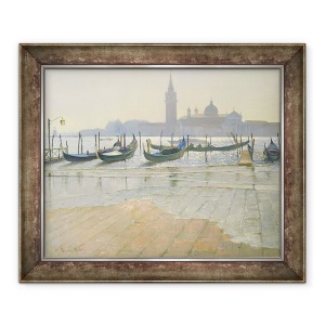 Tablou inramat - Timothy Easton - Venetia in zori, 50 x 60 cm