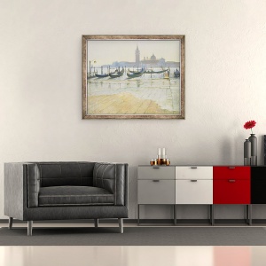Tablou inramat - Timothy Easton - Venetia in zori, 50 x 60 cm - Img 2