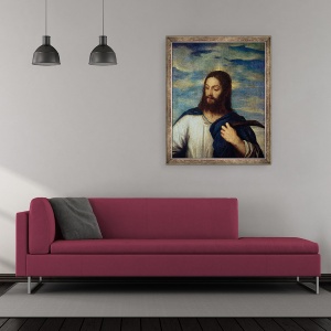 Tablou inramat - Titian - Mantuitorul, 50 x 60 cm - Img 2