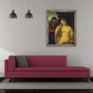 Tablou inramat - Tiziano Vecelli Titian - Alegorie, 50 x 60 cm - Img 2