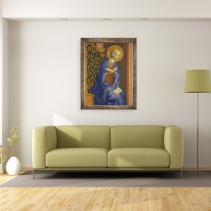Tablou inramat - Tommaso Masolino da Panicale - Buna Vestire a Fecioarei, 70 x 90 cm - Img 2