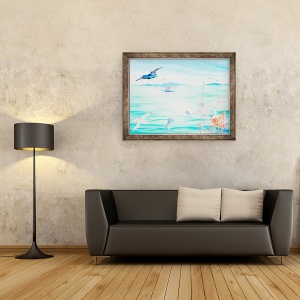 Tablou inramat - Tomoko FURUYA - ilustratie coperta carte, 60 x 80 cm - Img 2