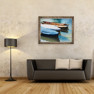 Tablou inramat - Tony Fandino - Barci pe Tamisa IV, 60 x 80 cm - Img 2