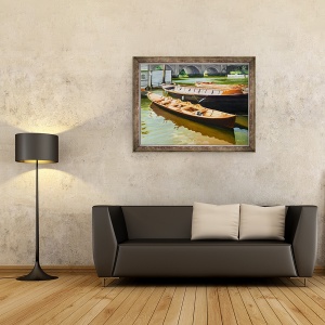 Tablou inramat - Tony Fandino - Barci pe Tamisa XIV, 70 x 90 cm - Img 2
