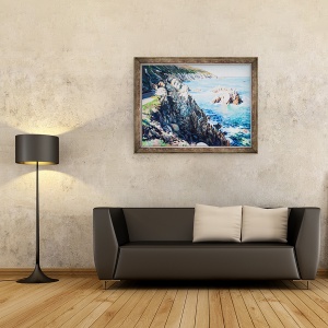 Tablou inramat - Tony Fandino - Mare la La Coruna, 70 x 90 cm - Img 2