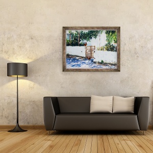 Tablou inramat - Tony Fandino - Poarta cu Pui in Skiathos, 70 x 90 cm - Img 2