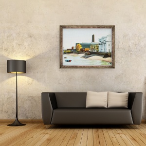 Tablou inramat - Tony Fandino - Tamisa Riverside la Greenwich, 60 x 80 cm - Img 2