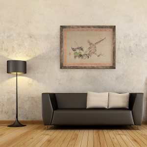 Tablou inramat - Tsubaki Chinzan - Mar si plante cu flori, 60 x 80 cm - Img 2