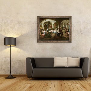 Tablou inramat - V. Cornis - Fabrica din Rue dAubagne, 60 x 80 cm - Img 2