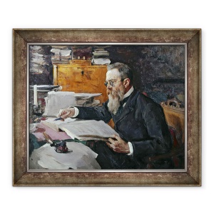 Tablou inramat - Valentin Aleksandrovich Serov - Portretul lui Nikolai Andreevich Rimsky-Korsakov, 50 x 60 cm