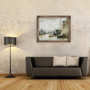 Tablou inramat - Valentin Ruths - Cabana din Hamburg Harbour, 60 x 80 cm - Img 2