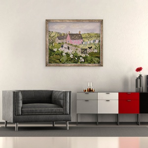 Tablou inramat - Vanessa Bowman - Cabana roz, 50 x 60 cm - Img 2