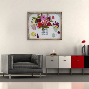 Tablou inramat - Vanessa Bowman - Dalii in Ulcior, 50 x 60 cm - Img 2