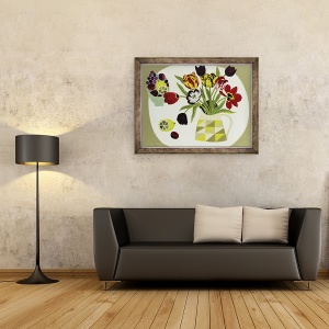 Tablou inramat - Vanessa Bowman - Lalele in Ulcior Geometric, 70 x 90 cm - Img 2