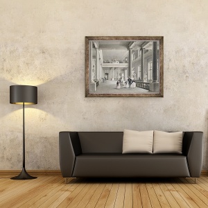 Tablou inramat - Vasili Semenovich Sadovnikov - Sala de intrare superioara a Academiei de Arte Frumoase din Sankt Petersburg, 60 x 80 cm - Img 2