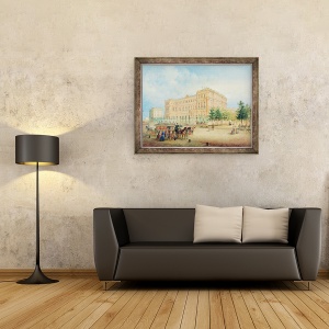 Tablou inramat - Vasili Semenovich Sadovnikov - Vedere la Palatul Nikolayevsky, Sankt-Petersburg, 60 x 80 cm - Img 2