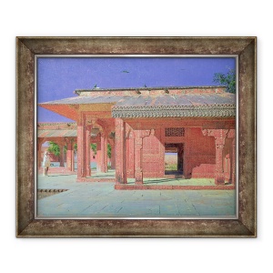 Tablou inramat - Vasili Vasilievich Vereshchagin - Curte in Harem Palatului, 50 x 60 cm