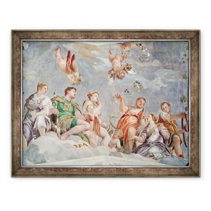 Tablou inramat - Veronese - Curtea Iubirii sau, Virtutile conjugale, 70 x 90 cm
