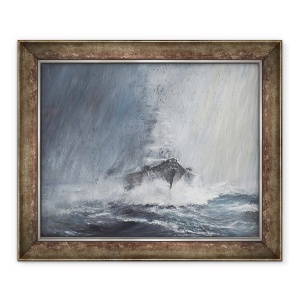 Tablou inramat - Vincent Alexander Booth - Bismarck prin perdele de ploaie lapovita & zapada 22/05/1941. 2007, 50 x 60 cm