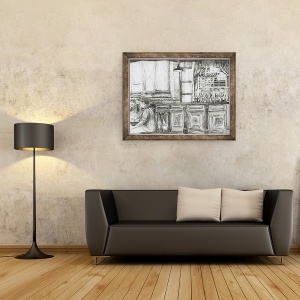 Tablou inramat - Vincent Alexander Booth - Cafenea la Royal Exchange, Manchester, 2011, 60 x 80 cm - Img 2