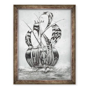 Tablou înrămat decorativ cu valuri marine