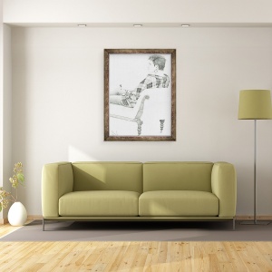 Tablou inramat - Vincent Alexander Booth - Femeie la discutii, 1997, 60 x 80 cm - Img 2