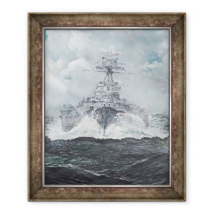 Tablou inramat - Vincent Alexander Booth - HMS Hood conduce pentru Bismarck 23 mai 1941, 2014, 50 x 60 cm