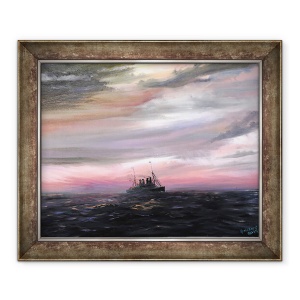 Tablou inramat - Vincent Alexander Booth - Kronprinz Wilhelm 1914 Fantoma Atlanticii, 2019, 50 x 60 cm