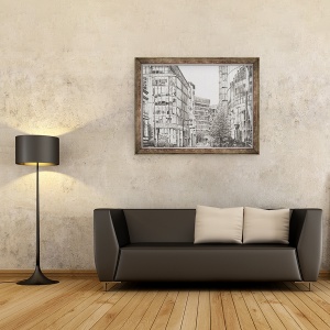 Tablou inramat - Vincent Alexander Booth - Manchester, Deansgate, vedere de la cafenea, 2010, 70 x 90 cm - Img 2