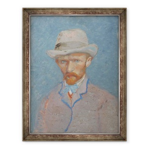Tablou inramat - Vincent van Gogh - Autoportret cu palarie gri, 70 x 90 cm