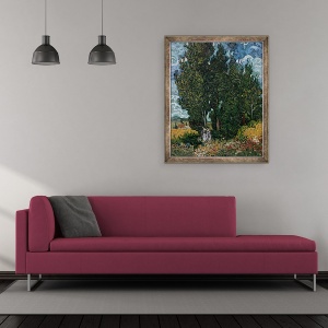 Tablou inramat - Vincent van Gogh - Chiparosi II, 50 x 60 cm - Img 2