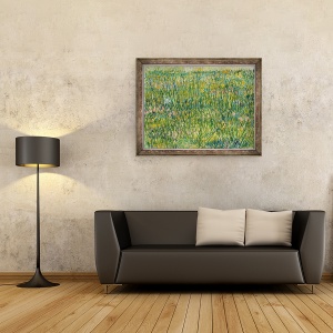 Tablou inramat - Vincent van Gogh - Petic de Iarba, 70 x 90 cm - Img 2