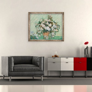 Tablou inramat - Vincent van Gogh - trandafiri, 50 x 60 cm - Img 2