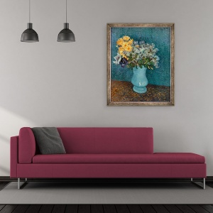 Tablou inramat - Vincent van Gogh - Vaza de flori, 50 x 60 cm - Img 2
