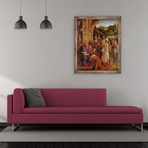 Tablou inramat - Vincenzo Foppa - Adorarea Regilor, 50 x 60 cm - Img 2