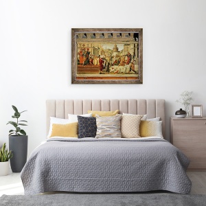 Tablou inramat - Vittore Carpaccio - Sfantul Gheorghe Botezand neamurile, 70 x 90 cm - Img 3