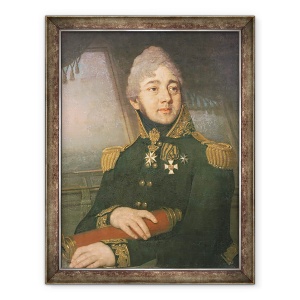 Tablou inramat - Vladimir Lukich Borovikovsky - Portretul poetului rus Evgeny Boratynsky 1800-44, 70 x 90 cm