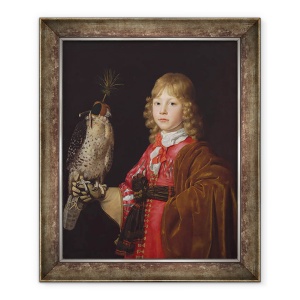 Tablou inramat - Wallerant Vaillant - Portret De Un Baiat Cu Un soim, 50 x 60 cm