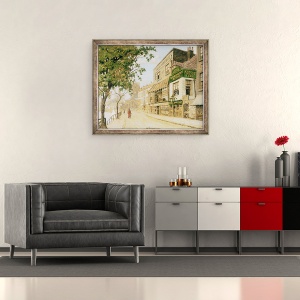 Tablou inramat - Walter Greaves - Cheyne Walk, Chelsea, 50 x 60 cm - Img 2